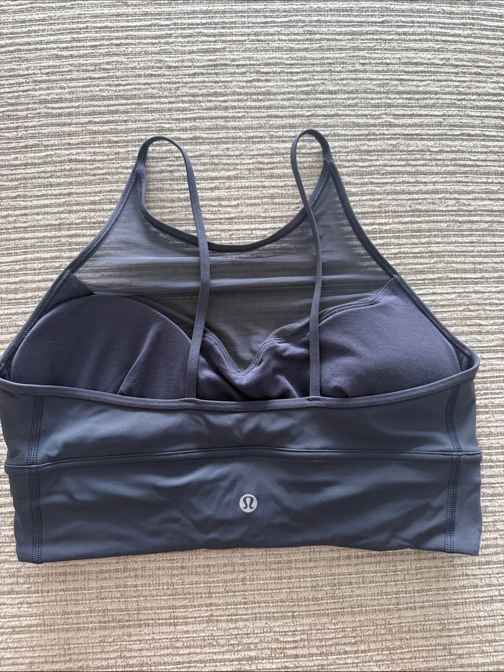 lululemon athletica Charcoal Strappy Mesh Sports Bra